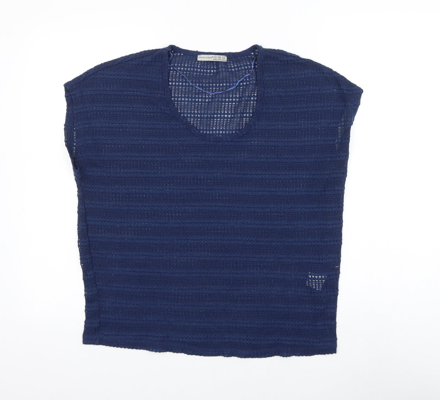 Atmosphere Womens Blue Scoop Neck Polyester Pullover Jumper Size 8