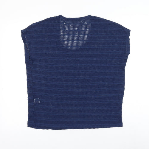 Atmosphere Womens Blue Scoop Neck Polyester Pullover Jumper Size 8