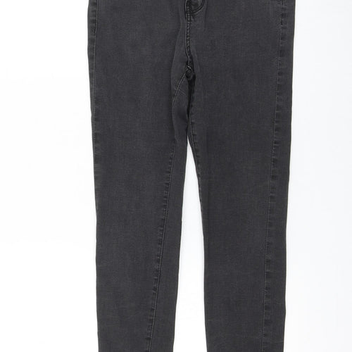 Red Herring Womens Black Cotton Skinny Jeans Size 10 L26 in Regular Zip
