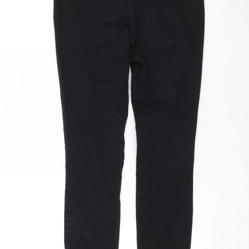 Marks and Spencer Womens Black Cotton Jegging Jeans Size 10 L25 in Regular Zip