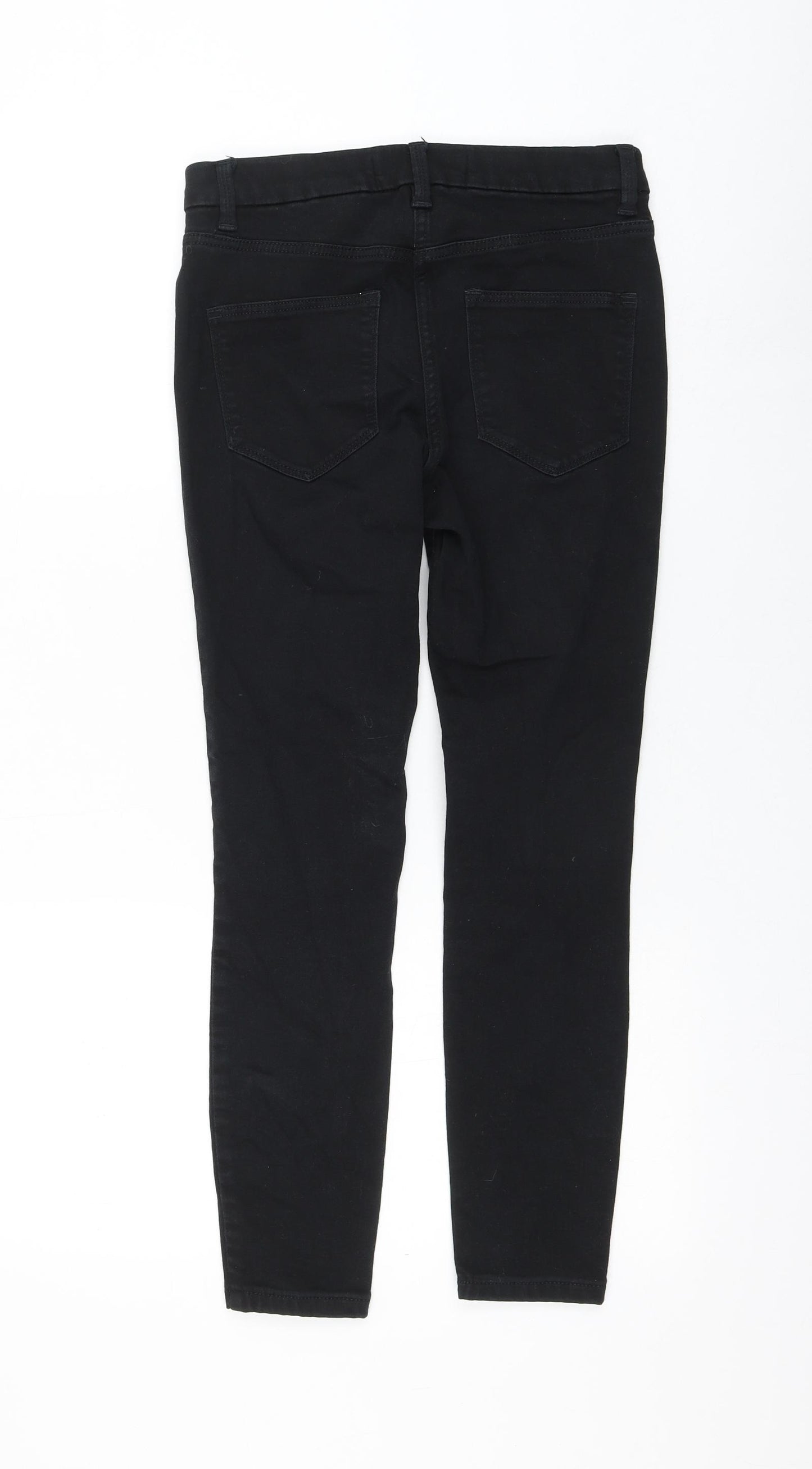 Marks and Spencer Womens Black Cotton Jegging Jeans Size 10 L25 in Regular Zip