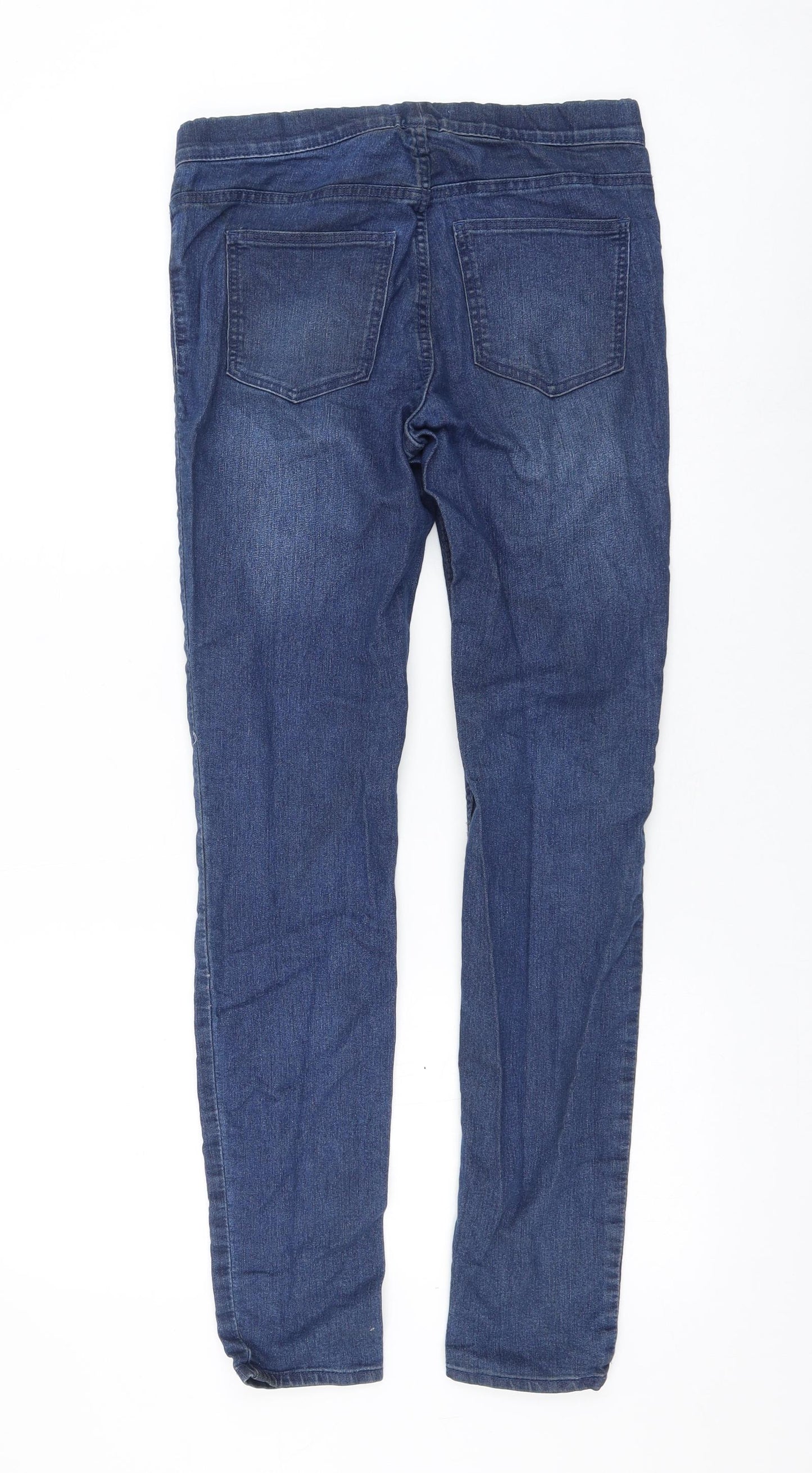 H&M Womens Blue Cotton Skinny Jeans Size 10 L29 in Regular