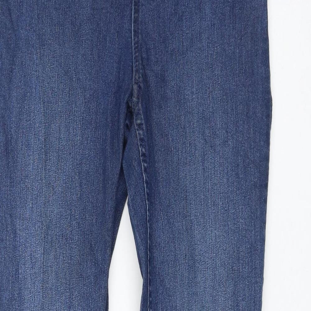 H&M Womens Blue Cotton Skinny Jeans Size 10 L29 in Regular