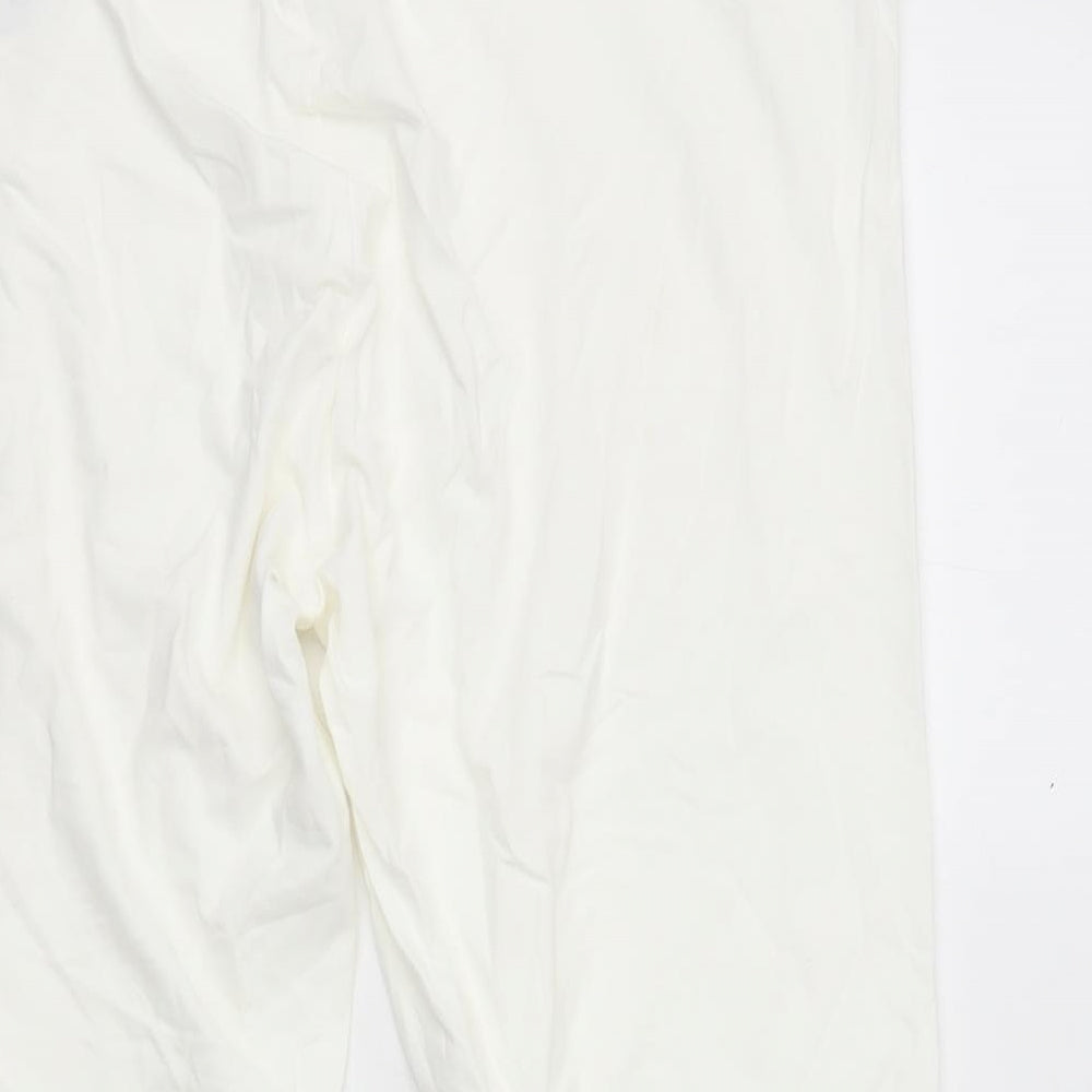 Marks and Spencer Womens White Cotton Capri Leggings Size 18