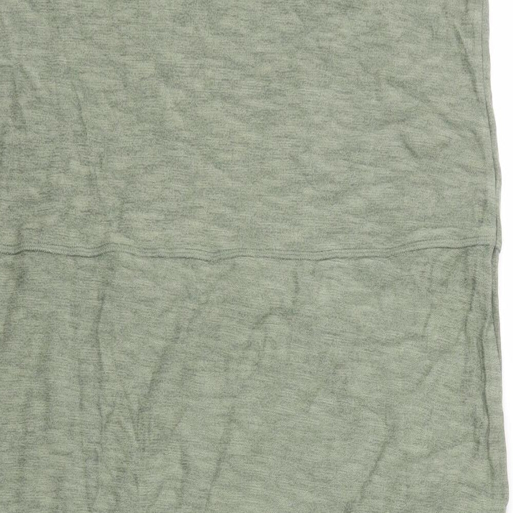 Marks and Spencer Womens Green Cotton T-Shirt Dress Size 18 Round Neck Pullover