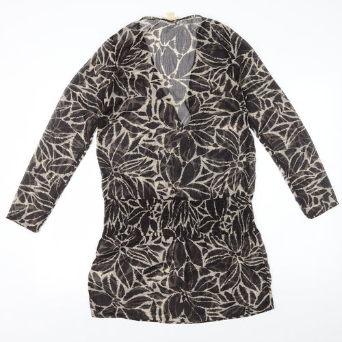Accessorize Womens Brown Geometric Polyester Cover Up Size S