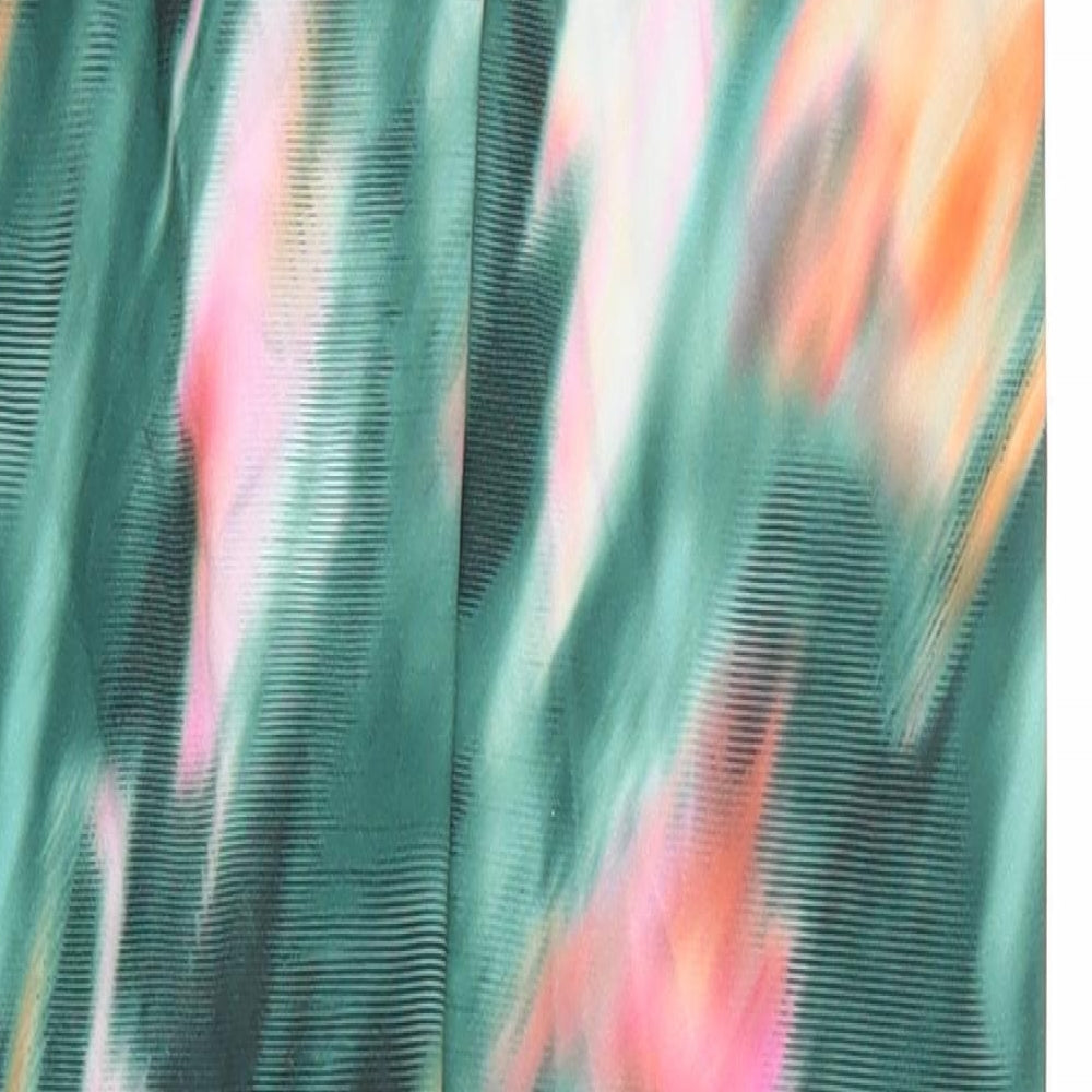 Primark Womens Multicoloured Geometric Polyester Compression Leggings Size 4 L28 in Regular Pullover - Tie Dye