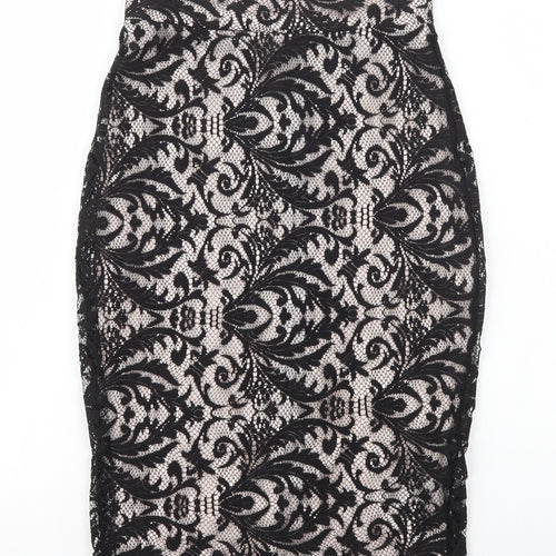 Miss Selfridge Womens Multicoloured Polyester Straight & Pencil Skirt Size 6 Zip