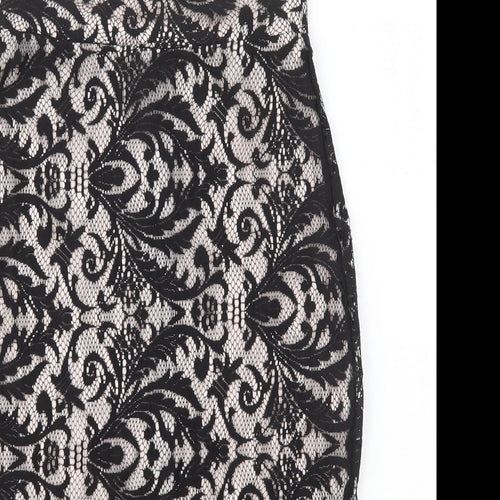 Miss Selfridge Womens Multicoloured Polyester Straight & Pencil Skirt Size 6 Zip