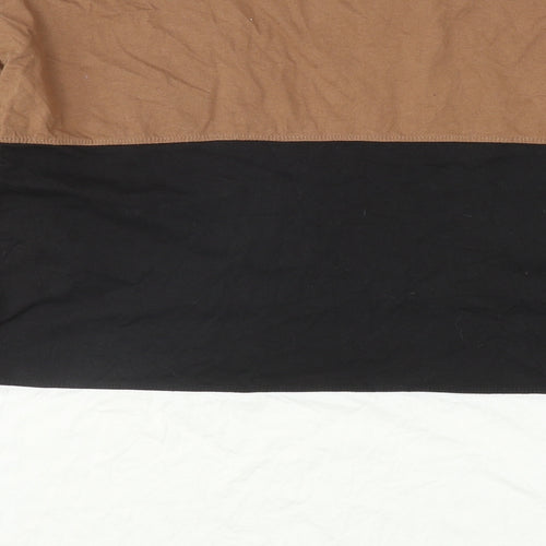 BoohooMAN Mens Multicoloured Colourblock Cotton T-Shirt Size M Round Neck