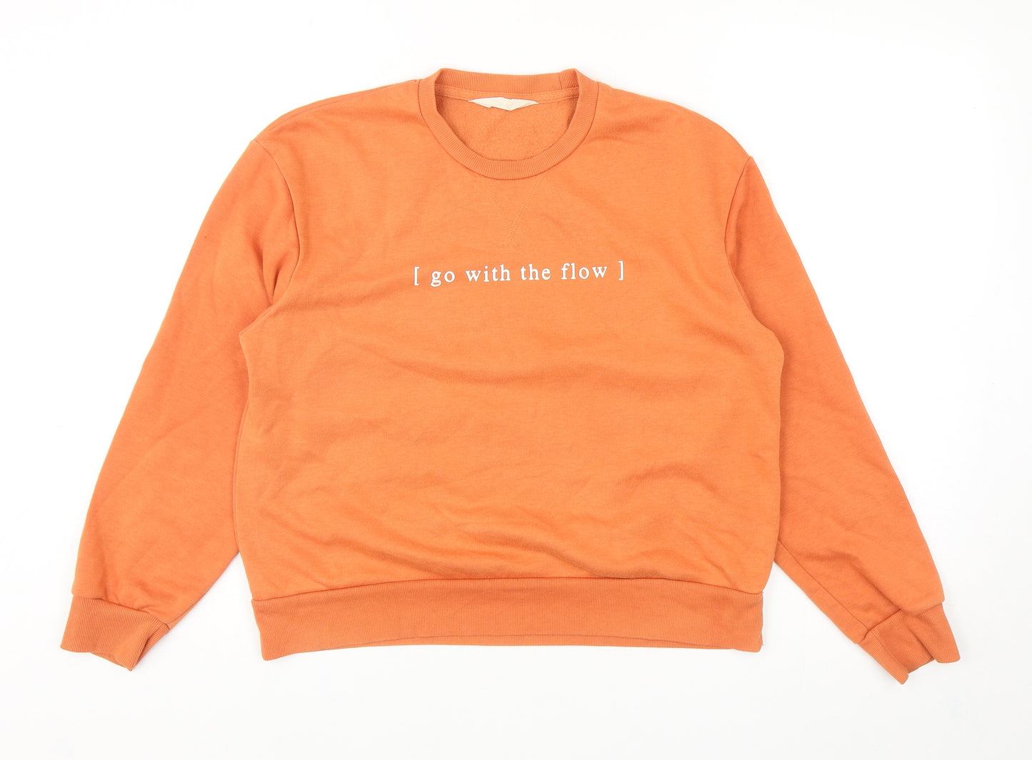 Primark Womens Orange Polyester Pullover Sweatshirt Size XS Pullover - Go With The Flow