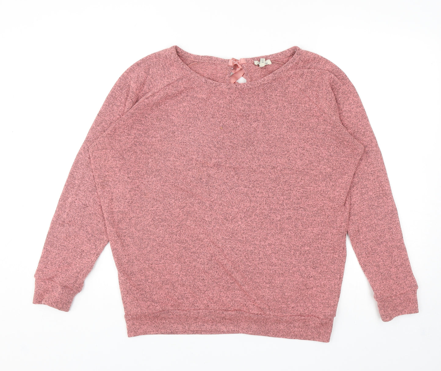 River Island Womens Pink Boat Neck Polyester Pullover Jumper Size 8