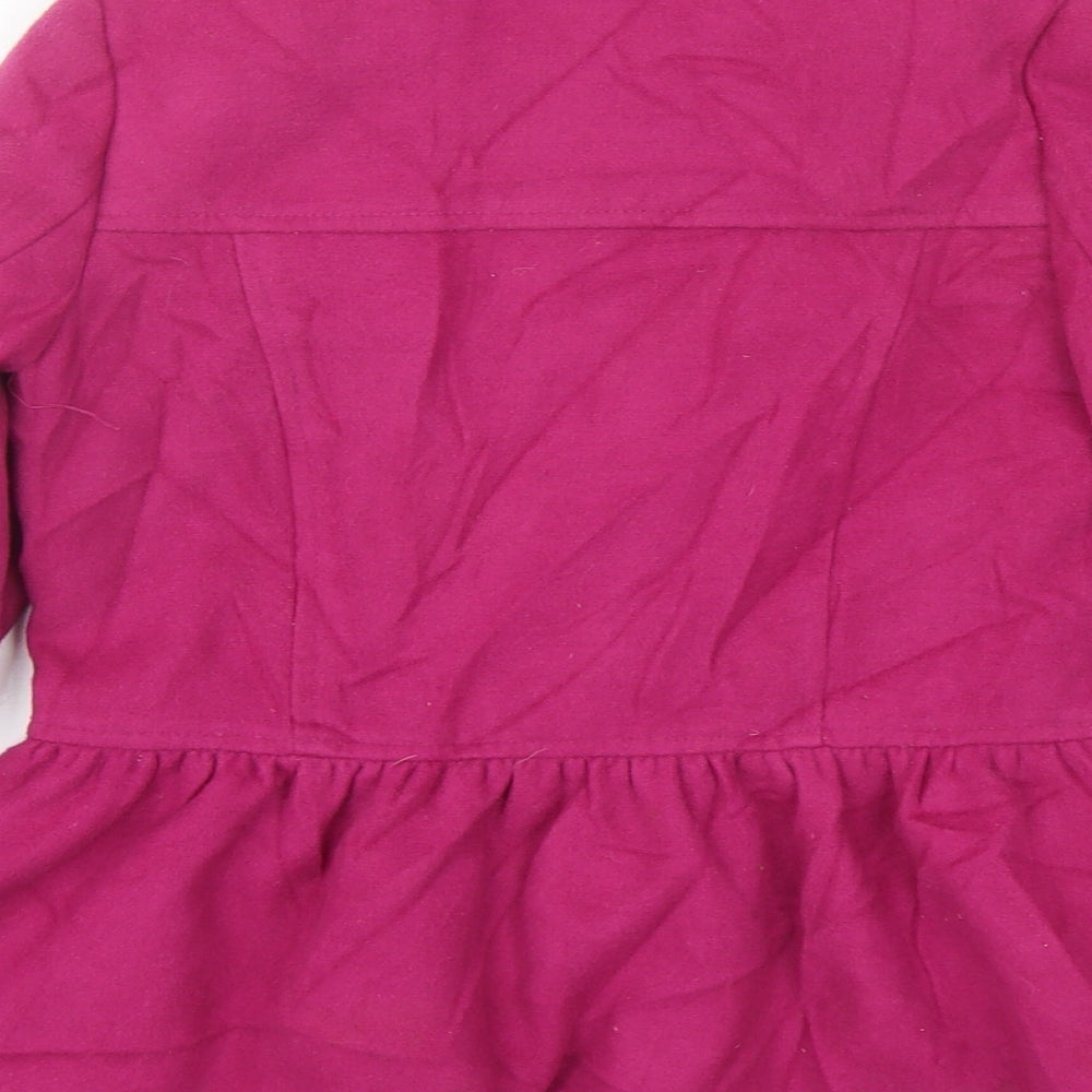 George Girls Pink Pea Coat Coat Size 7-8 Years Snap