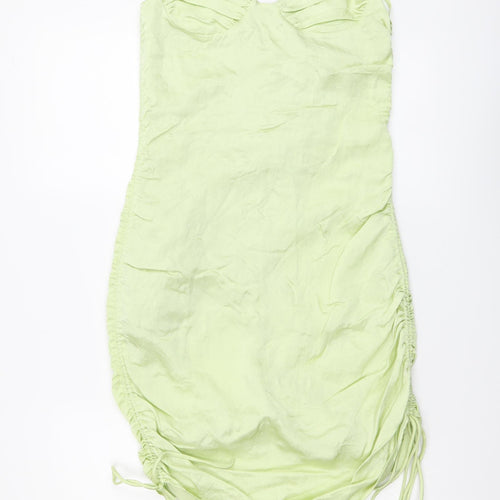 Zara Womens Green Polyester Mini Size M Sweetheart Zip