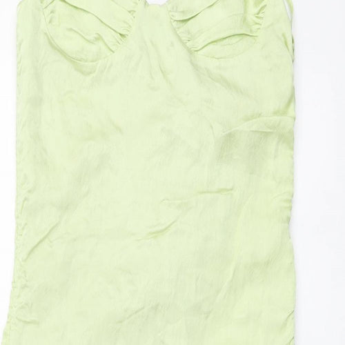 Zara Womens Green Polyester Mini Size M Sweetheart Zip