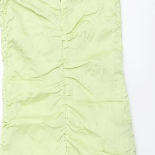 Zara Womens Green Polyester Mini Size M Sweetheart Zip