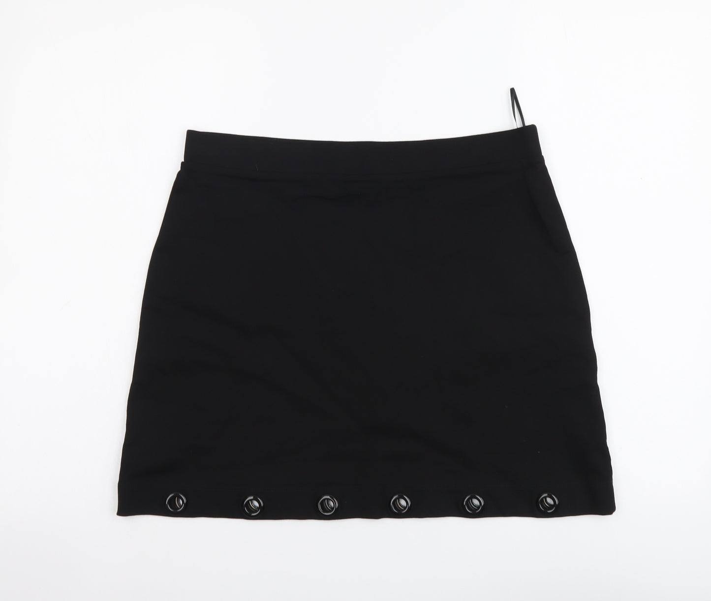 Marks and Spencer Womens Black Viscose Mini Skirt Size 12
