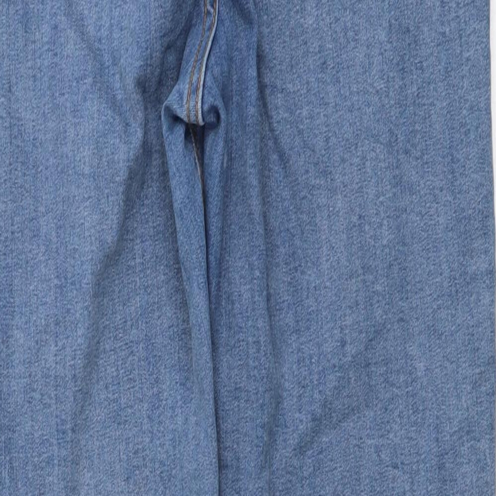 Denim & Co. Womens Blue Cotton Skinny Jeans Size 14 L27 in Regular Button