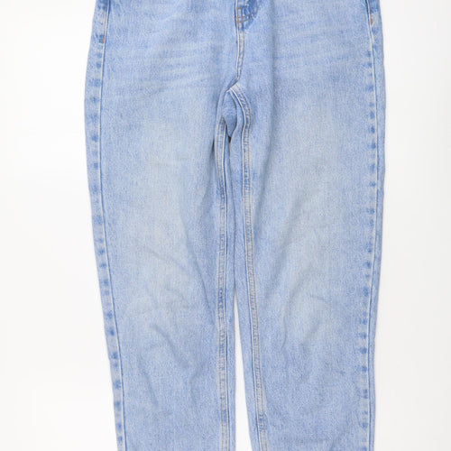 Topshop Womens Blue Cotton Mom Jeans Size 26 in L30 in Regular Button