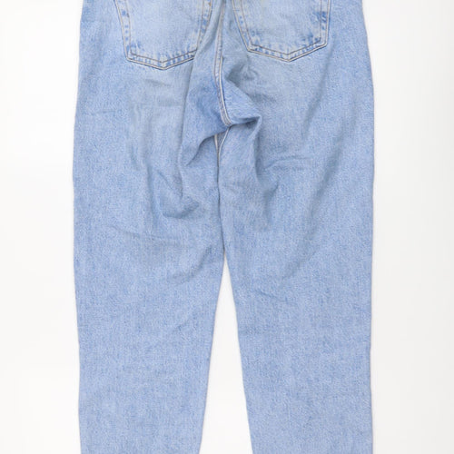 Topshop Womens Blue Cotton Mom Jeans Size 26 in L30 in Regular Button
