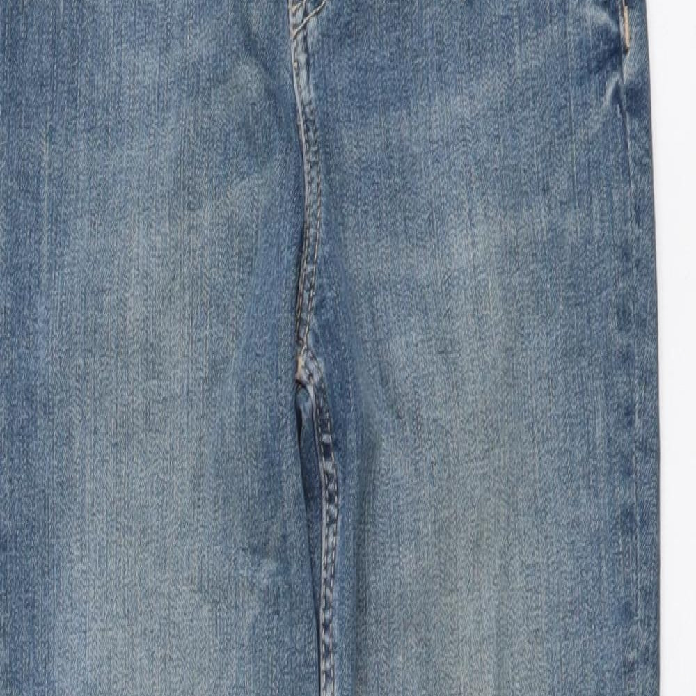 Zara Womens Blue Cotton Skinny Jeans Size S L27 in Regular Button