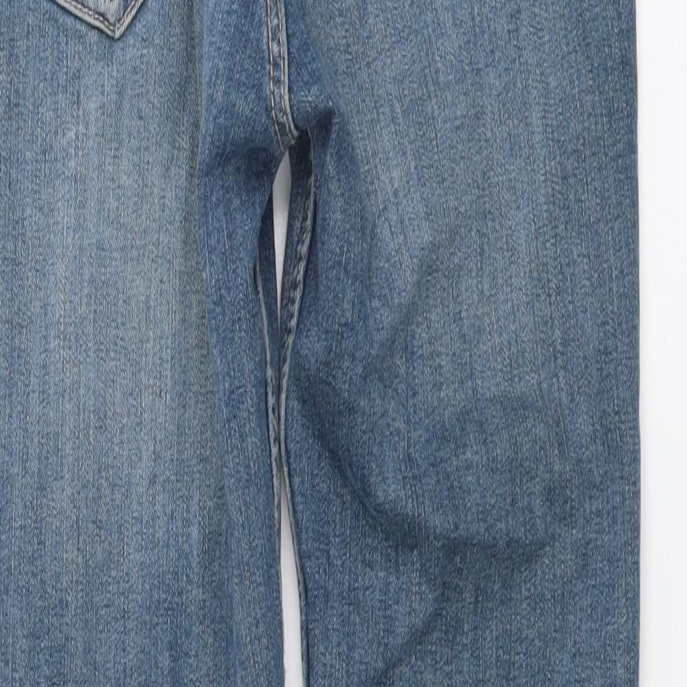 Zara Womens Blue Cotton Skinny Jeans Size S L27 in Regular Button