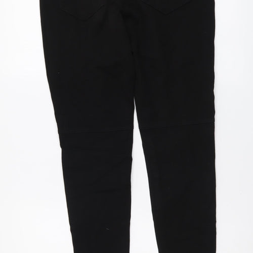 H&M Womens Black Cotton Skinny Jeans Size M L28 in Regular Button