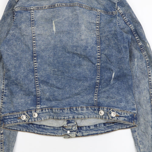 Stradivarius Womens Blue Jacket Size M Button