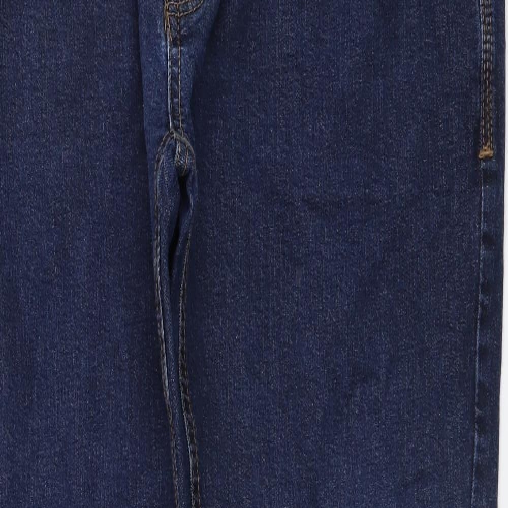 Crosshatch Mens Blue Cotton Straight Jeans Size 38 in L32 in Regular Button