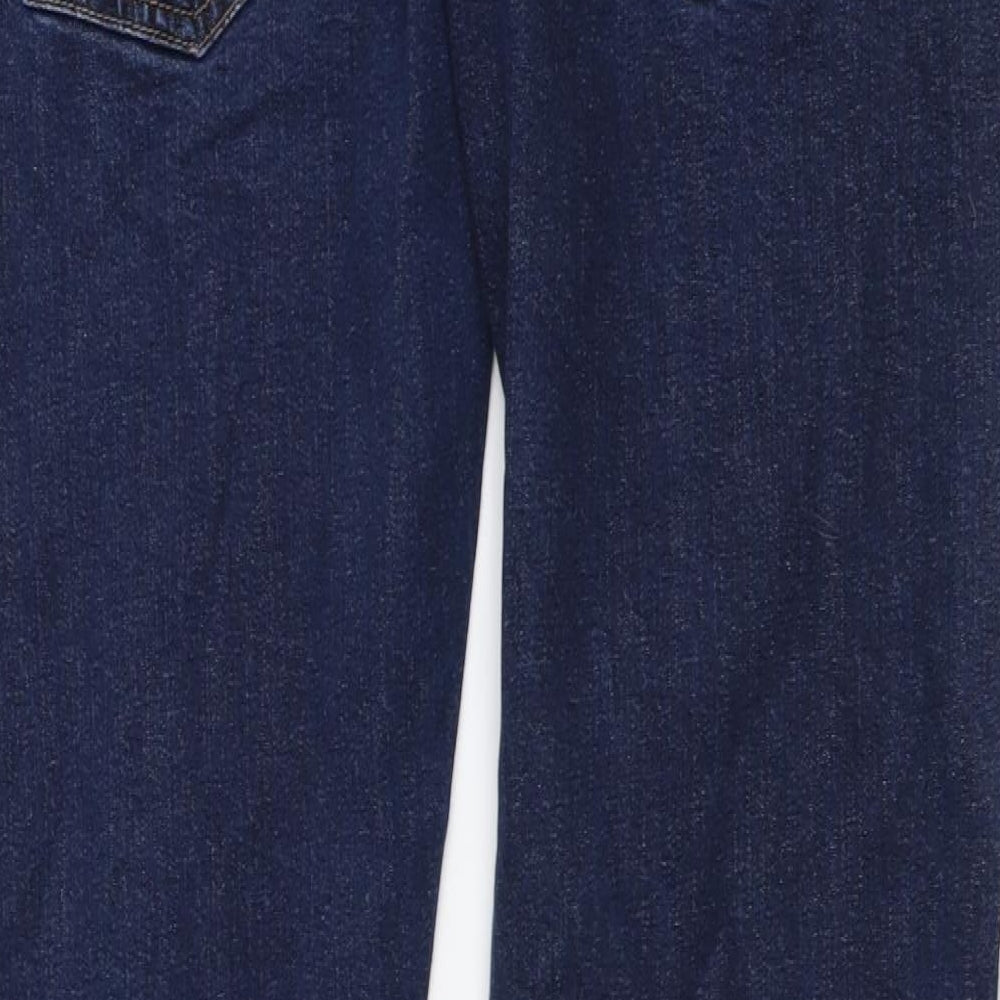 Crosshatch Mens Blue Cotton Straight Jeans Size 38 in L32 in Regular Button