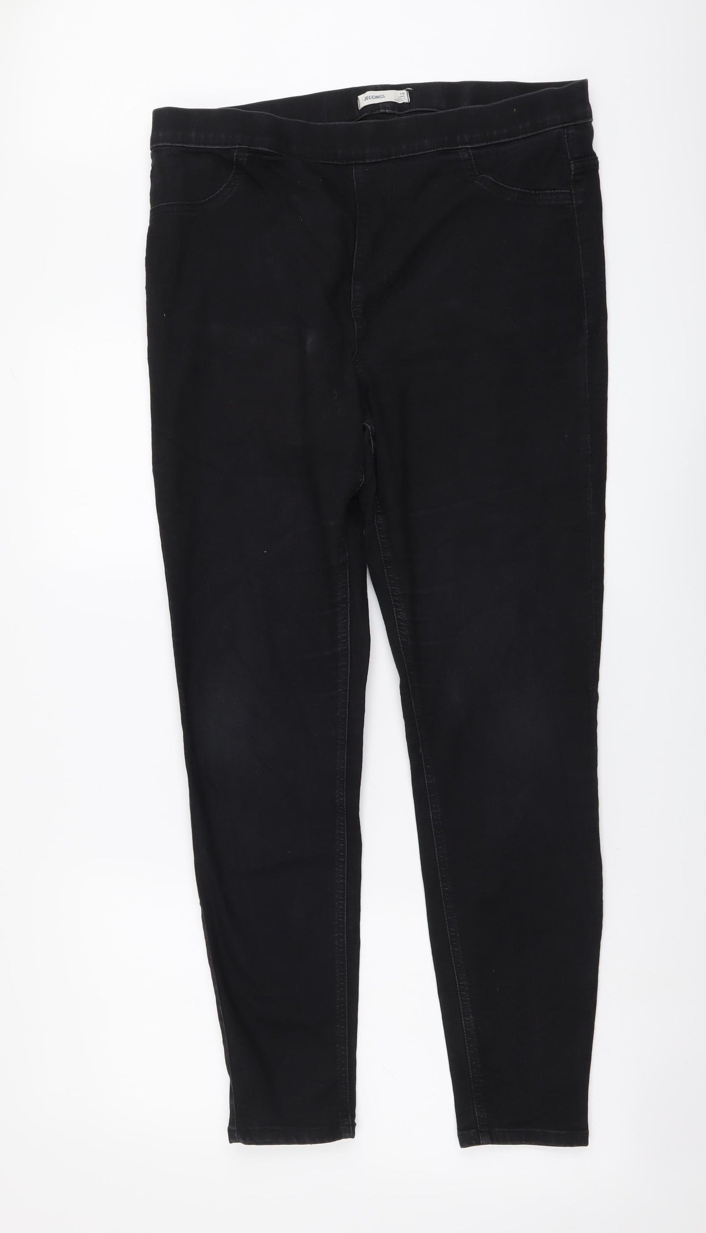 Marks and Spencer Womens Black Cotton Harem Leggings Size 16 L29 in
