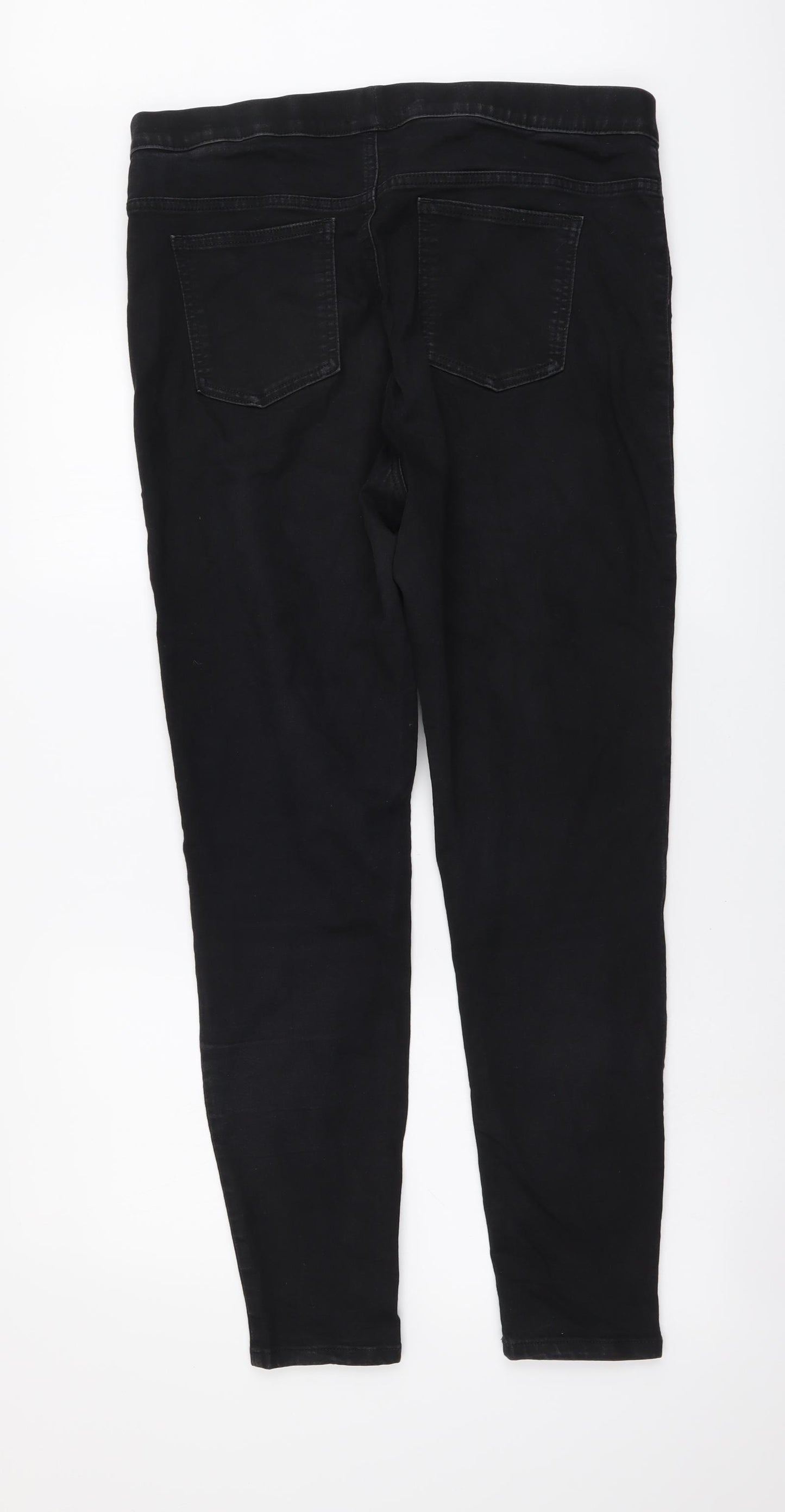 Marks and Spencer Womens Black Cotton Harem Leggings Size 16 L29 in