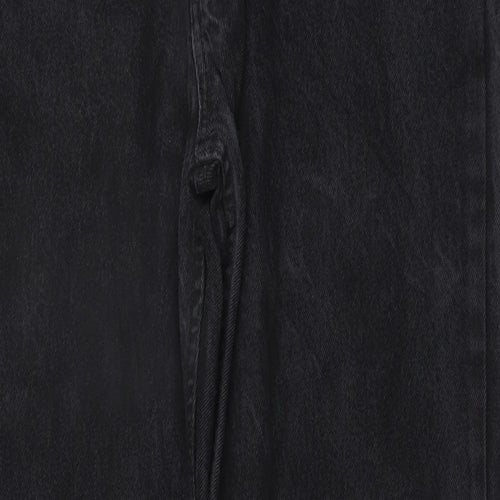 Marks and Spencer Mens Grey Cotton Straight Jeans Size 40 in L33 in Regular Button