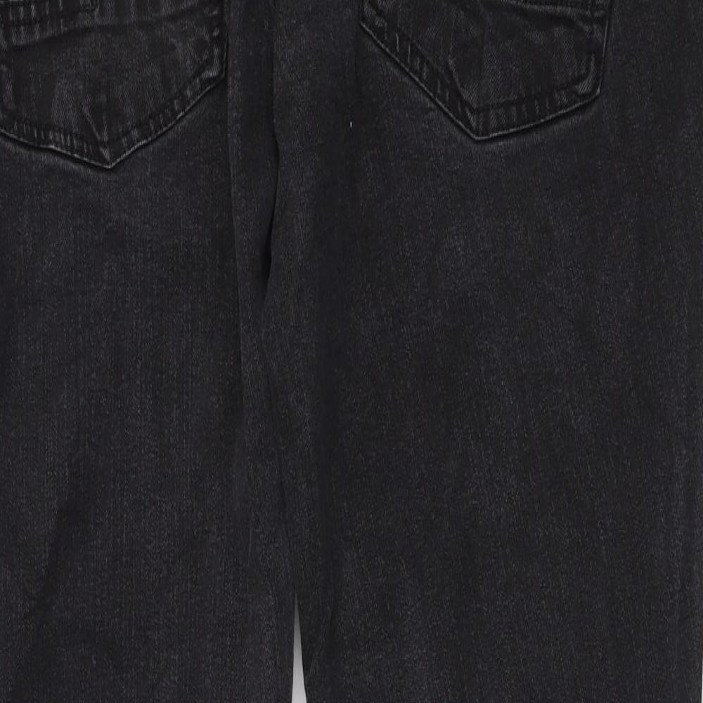 Crosshatch Mens Grey Cotton Straight Jeans Size 38 in L32 in Regular Button
