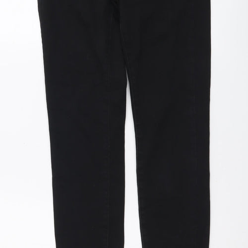 Denim & Co. Womens Black Cotton Mom Jeans Size 6 L29 in Regular Button