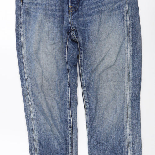 Balcony and Bed Womens Blue Cotton Straight Jeans Size S L27 in Regular Button