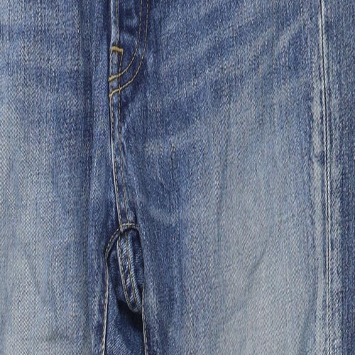 Balcony and Bed Womens Blue Cotton Straight Jeans Size S L27 in Regular Button