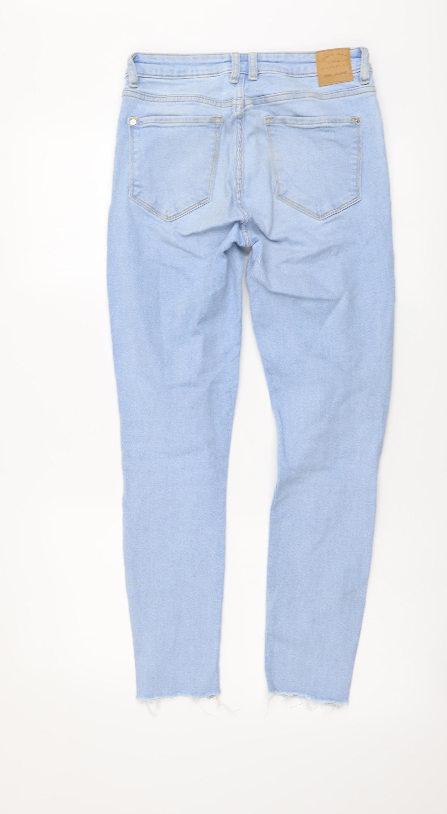 Mango Womens Blue Cotton Skinny Jeans Size S L26 in Regular Button