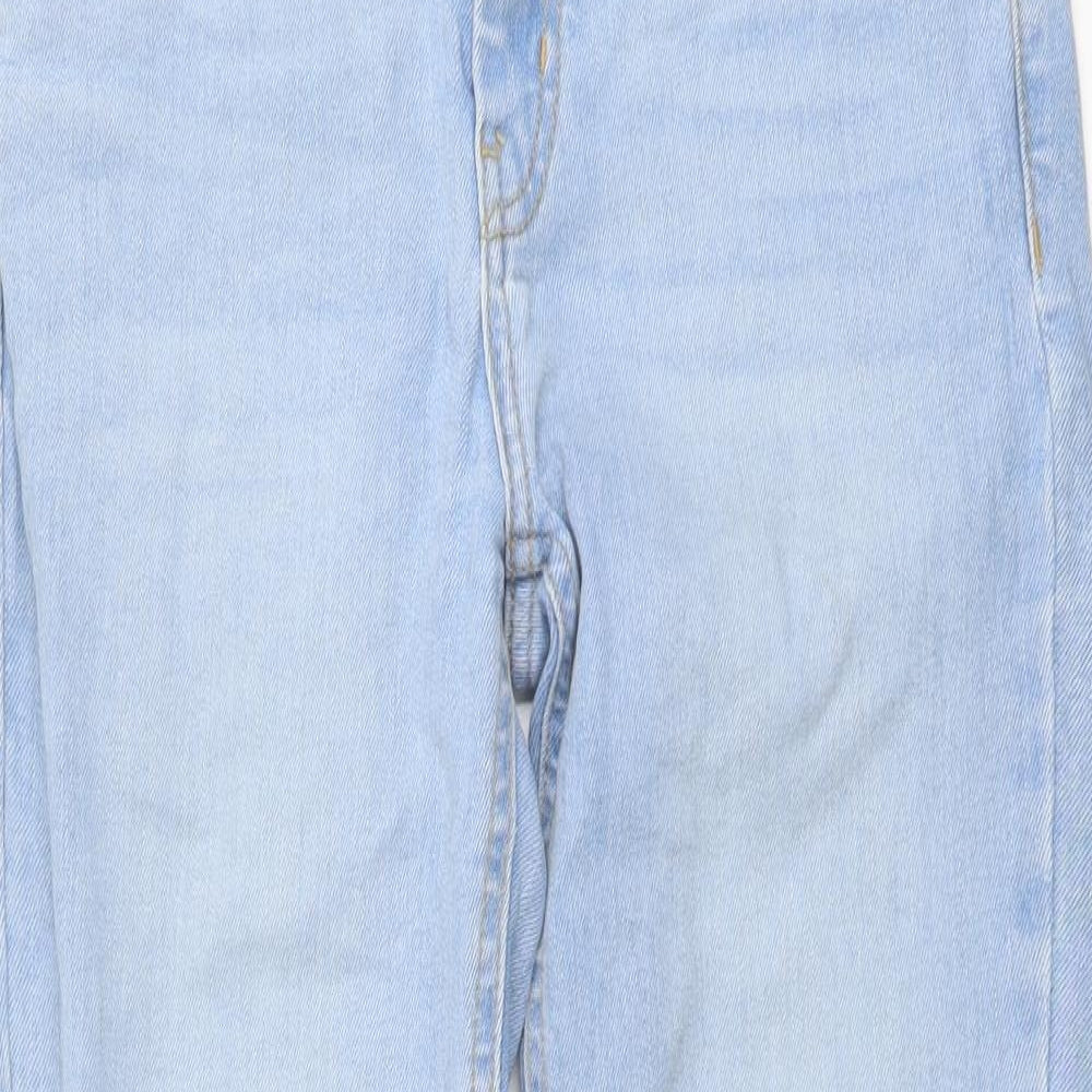 Mango Womens Blue Cotton Skinny Jeans Size S L26 in Regular Button