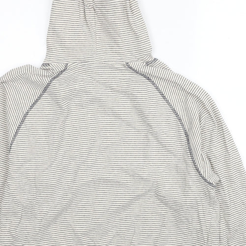 F&F Womens Multicoloured Striped Cotton Pullover Hoodie Size 14 Pullover