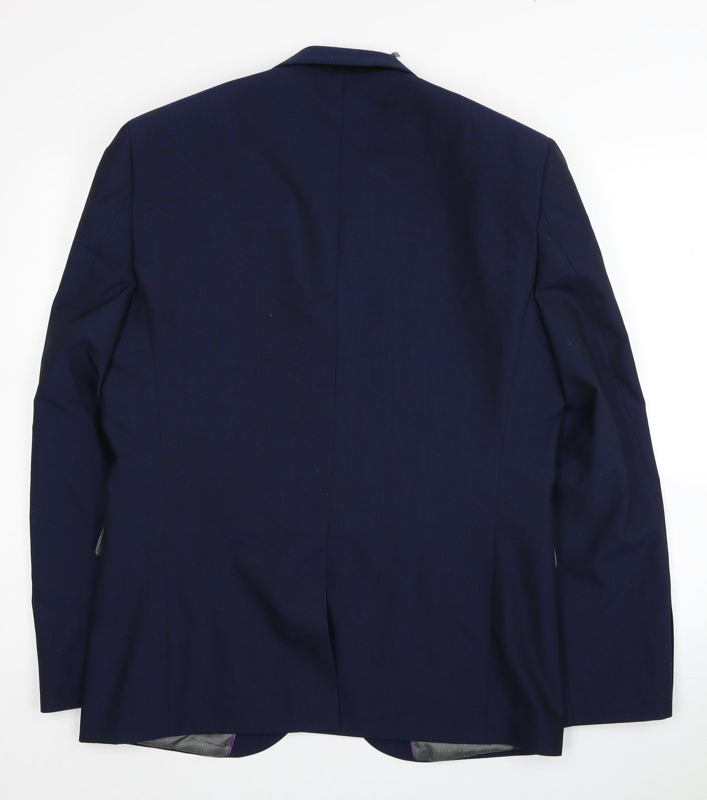 Marks and Spencer Mens Blue Wool Jacket Suit Jacket Size 42 - Shoulder Pads