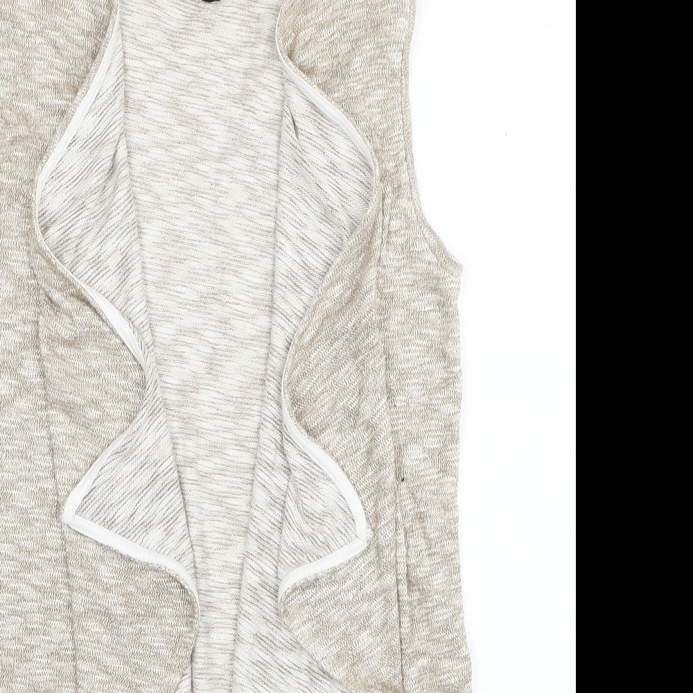 Dorothy Perkins Womens Gold V-Neck Viscose Cardigan Jumper Size S - Asymmetric