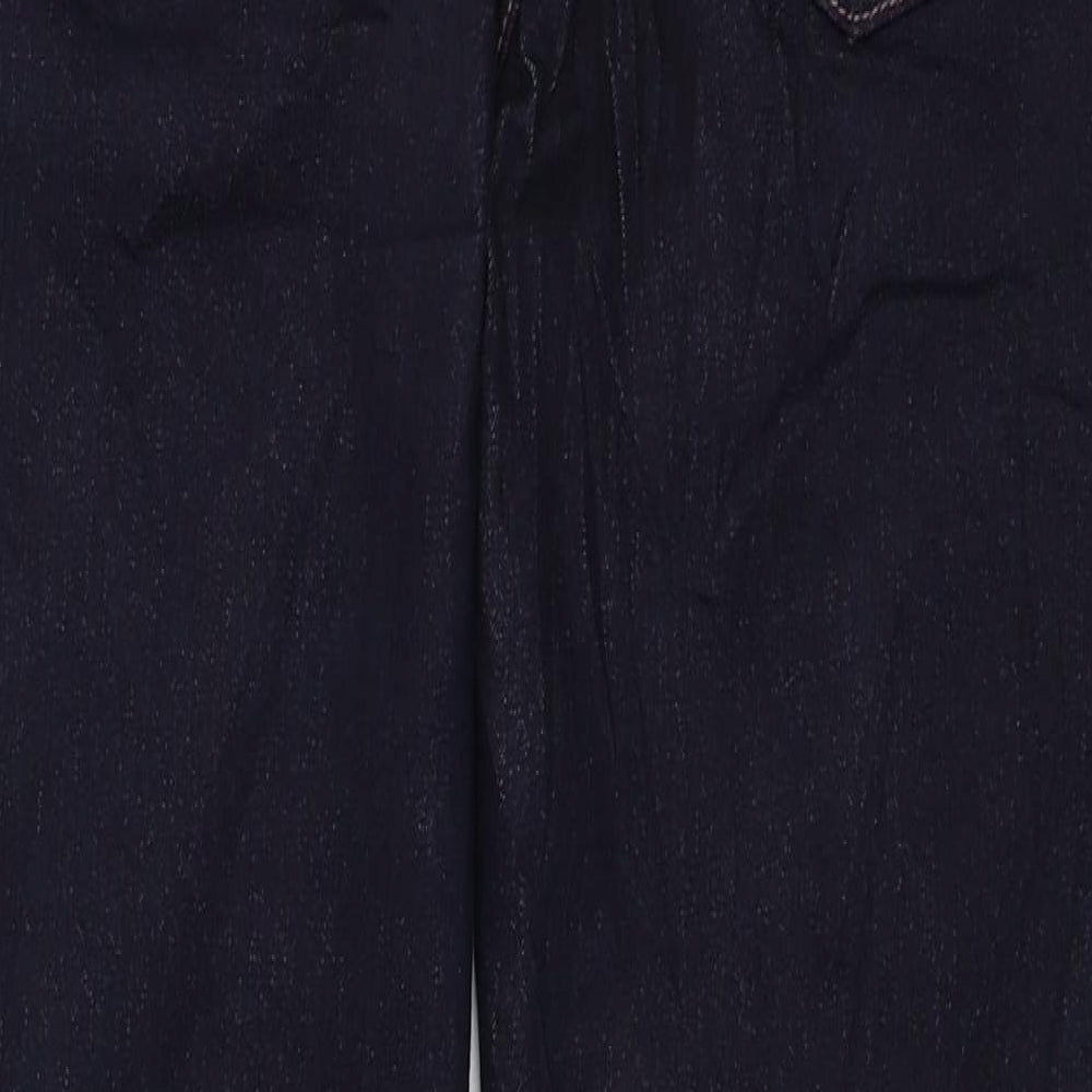 Marks and Spencer Womens Blue Cotton Skinny Jeans Size 12 L28 in Regular Zip