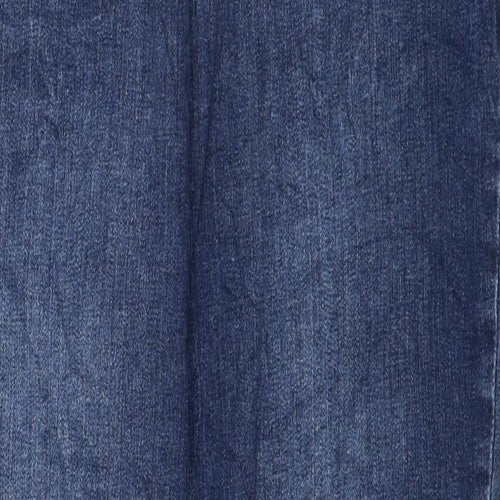 F&F Womens Blue Cotton Skinny Jeans Size 14 L27 in Regular Zip