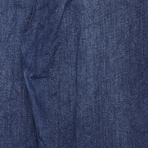 F&F Womens Blue Cotton Skinny Jeans Size 14 L27 in Regular Zip