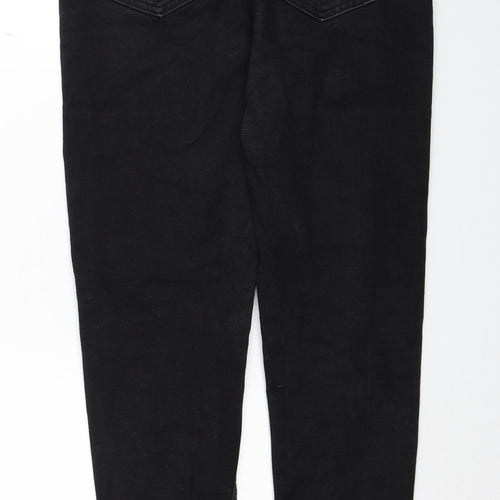 Marks and Spencer Womens Black Cotton Skinny Jeans Size 10 L28 in Regular Zip