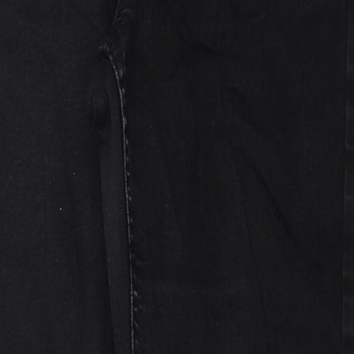 Marks and Spencer Womens Black Cotton Skinny Jeans Size 10 L28 in Regular Zip
