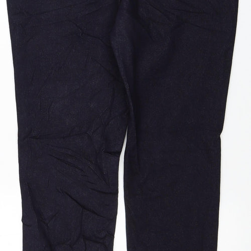 Marks and Spencer Womens Blue Cotton Skinny Jeans Size 12 L29 in Regular Zip