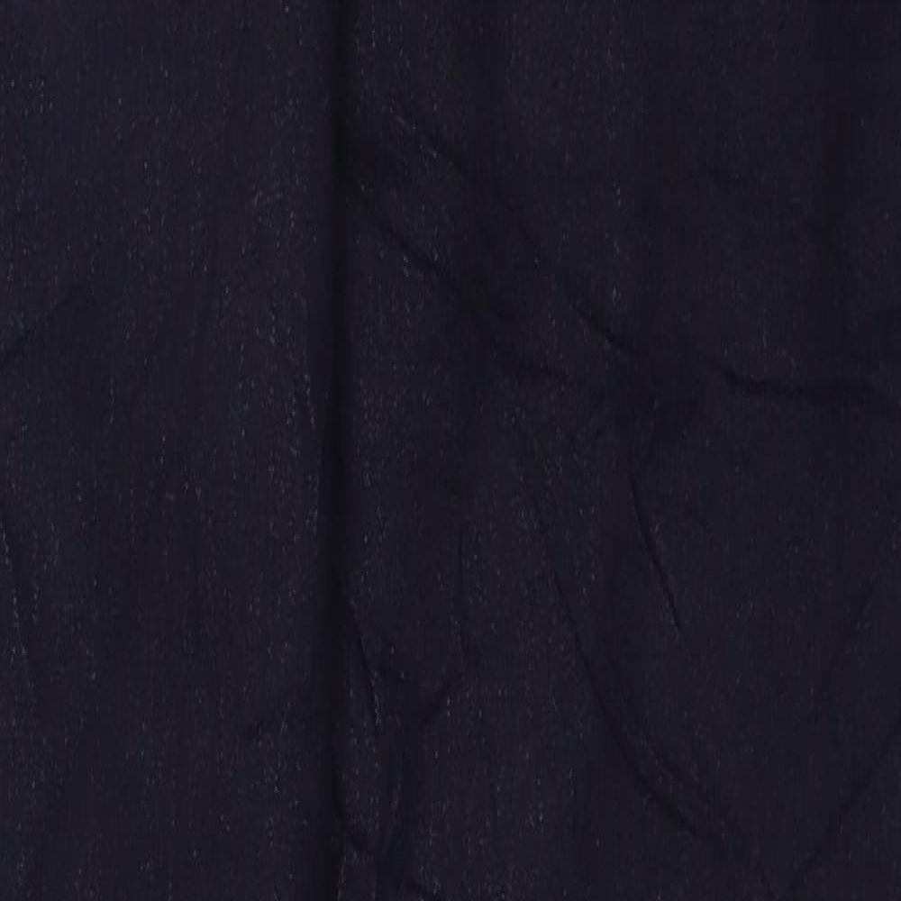Marks and Spencer Womens Blue Cotton Skinny Jeans Size 12 L29 in Regular Zip