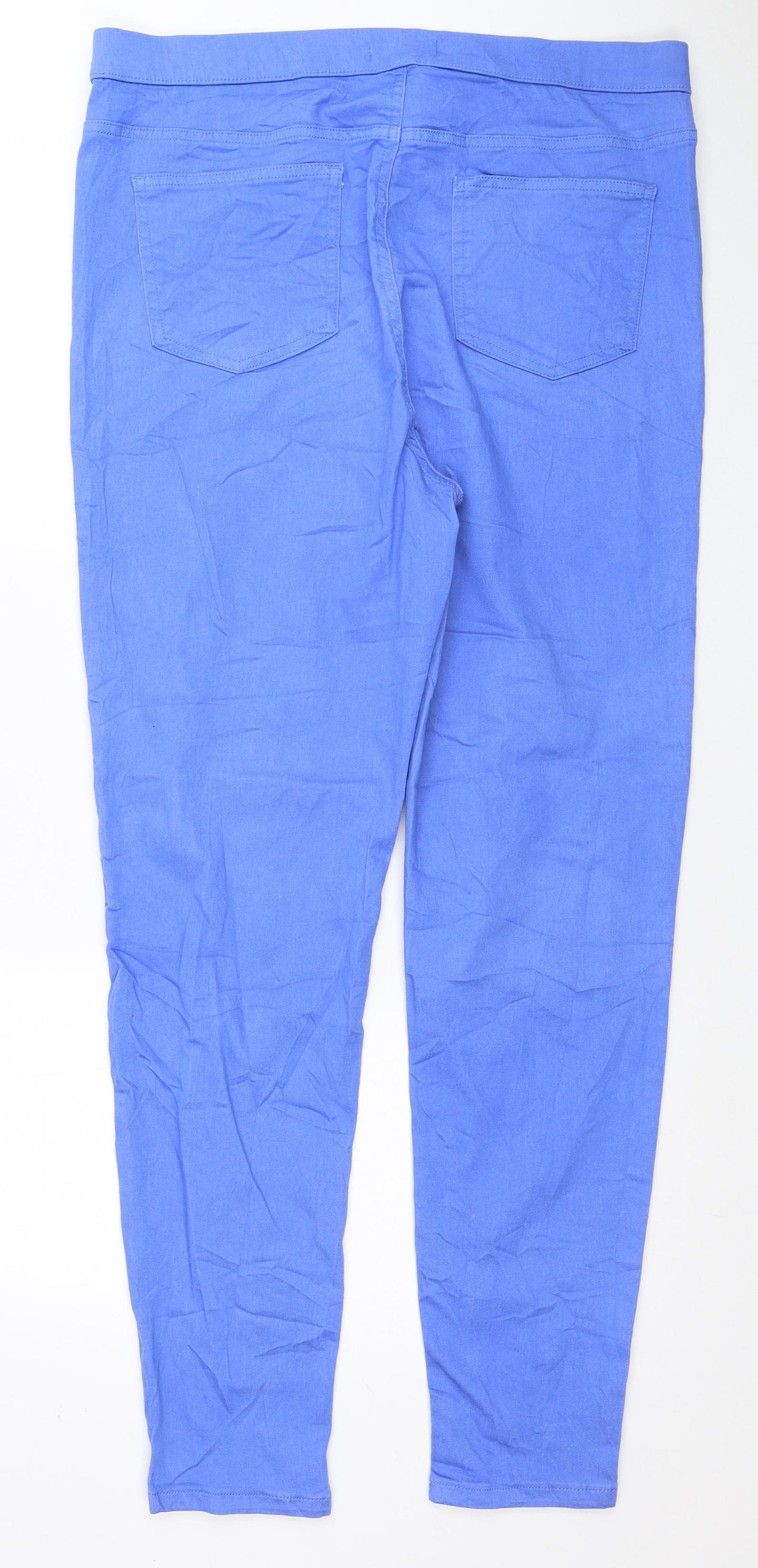 Marks and Spencer Womens Blue Cotton Jegging Jeans Size 18 L29 in Regular